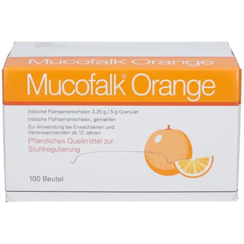 Мукофальк Апельсин (Mucofalk Orange / Psyllium Husks / Оболонка насіння індійського подорожника) 3,25 г №100 саше