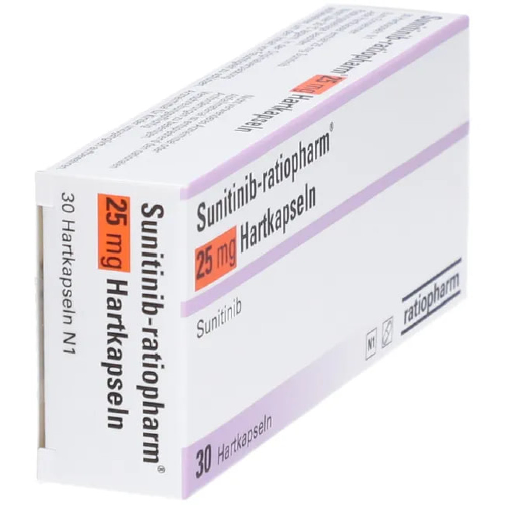 Сунітиніб-ратіофарм / Sunitinib-ratiopharm 25 мг №30 капсули — аналог Сутент