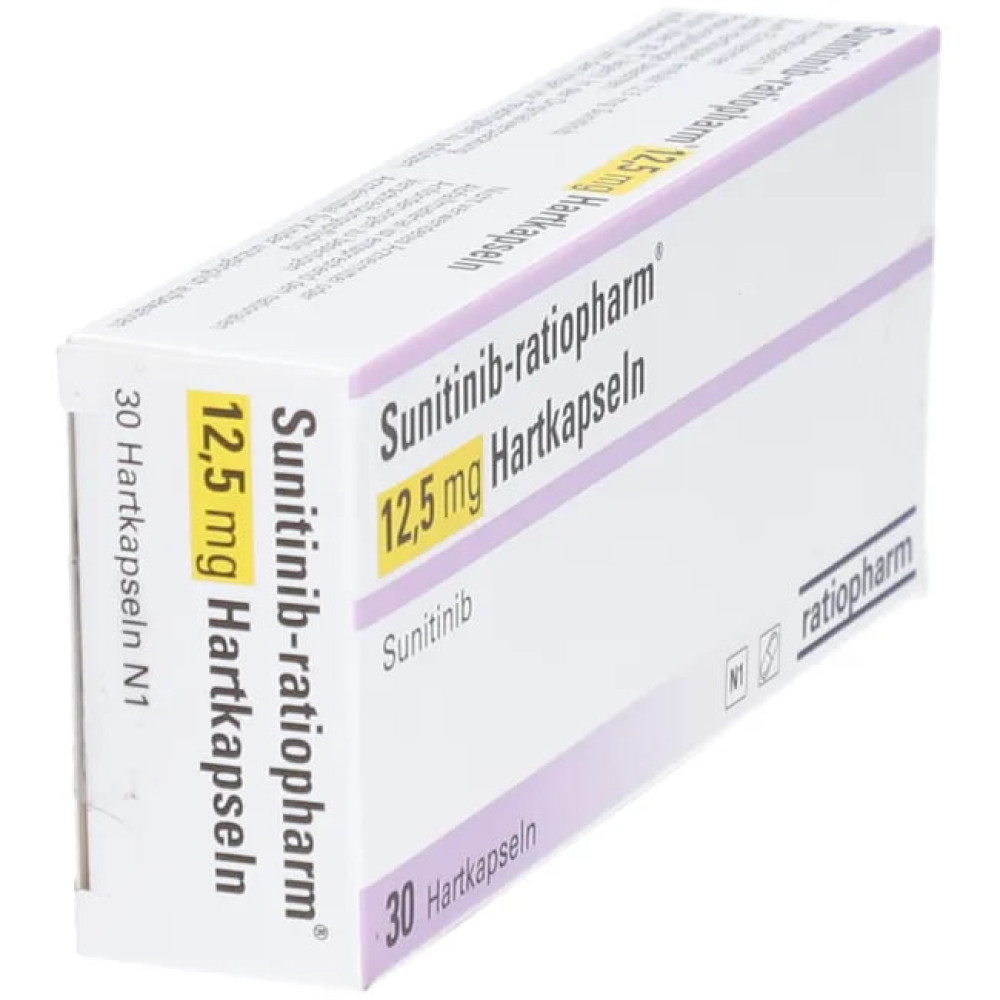 Сунітиніб-ратіофарм / Sunitinib-ratiopharm 12,5 мг №30 капсули — аналог Сутент